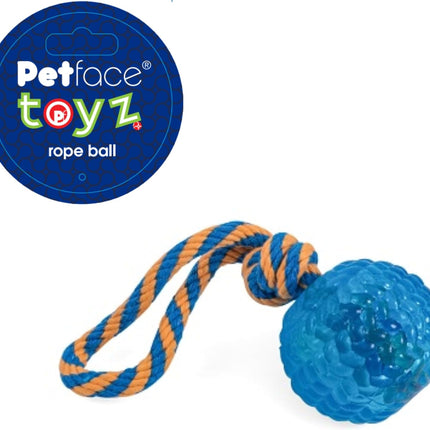 Ziggy Pupps Dog Petface Toyz Durable Rope Ball for Dogs