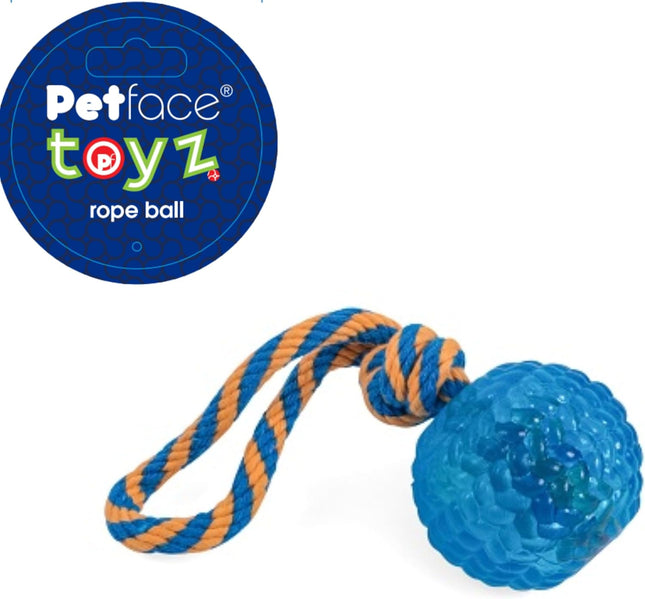 Ziggy Pupps Dog Petface Toyz Durable Rope Ball for Dogs