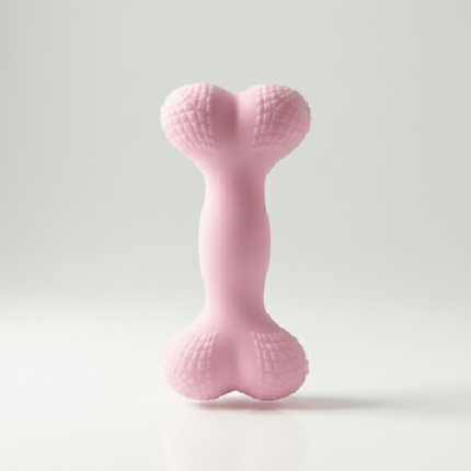 Ziggy Pupps Dog Premium Silicone Dog Chew Toy Bone Shape Pink