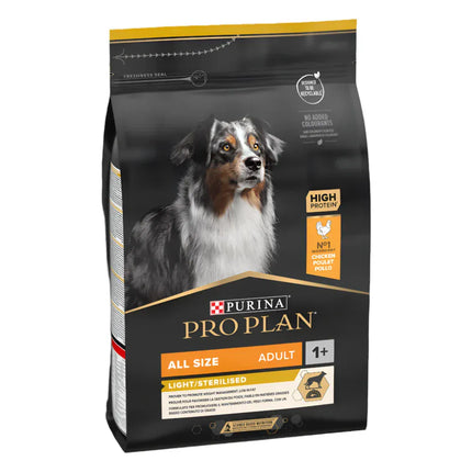 Ziggy Pupps Dog Purina Pro Plan Dry Food with Chicken for Overweight and Sterilized Adult Dogs 3 kg