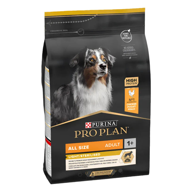 Ziggy Pupps Dog Purina Pro Plan Dry Food with Chicken for Overweight and Sterilized Adult Dogs 3 kg