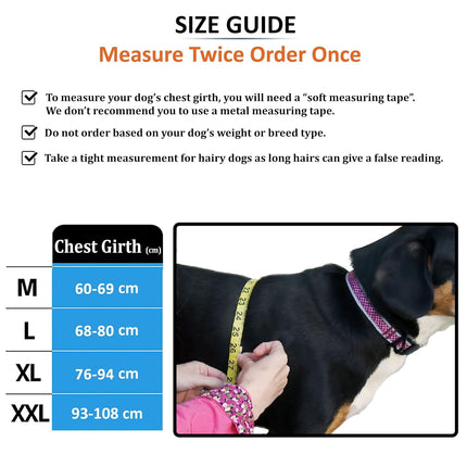 Ziggy Pupps Dog Reflective Service Dog Harness Vest Heavy Duty Adjustable Pet Vest with Control Handle And Removable Patch Size XL Pink