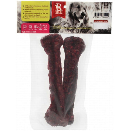 Ziggy Pupps Dog Rich Beef Rawhide Bones Dog Chew Treats 2 pcs