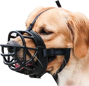 Ziggy Pupps Dog Secure Basket Dog Muzzle Soft Plastic Anti-Bite Pet Muzzle for Training And Grooming Size 6