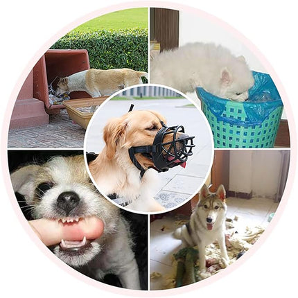 Ziggy Pupps Dog Secure Basket Dog Muzzle Soft Plastic Anti-Bite Pet Muzzle for Training And Grooming Size 6