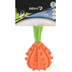 Ziggy Pupps Dog Senye Orange and Green Squeaky Ball Dog Toy