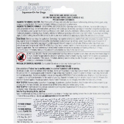 Ziggy Pupps Dog Sergeant's Flea and Tick Squeeze-On Solution for Dogs 1