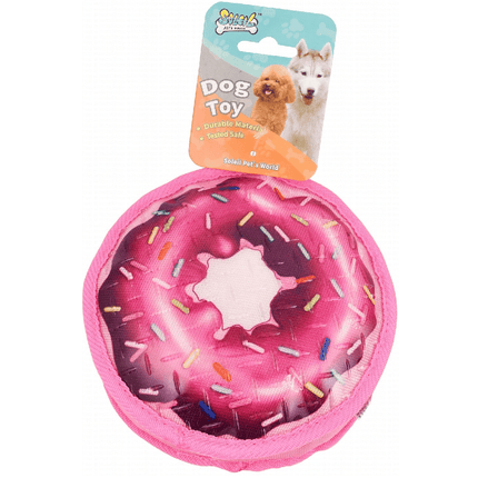 Ziggy Pupps Dog Soleil Pink Donut Shaped Dog Chew Toy
