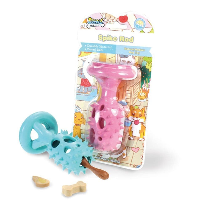 Ziggy Pupps Dog Soleil Pink Spike Rod Shaped Pet Chew Toy