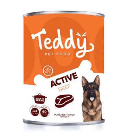 Ziggy Pupps Dog Teddy Canned For Active Dogs With Beef 400g