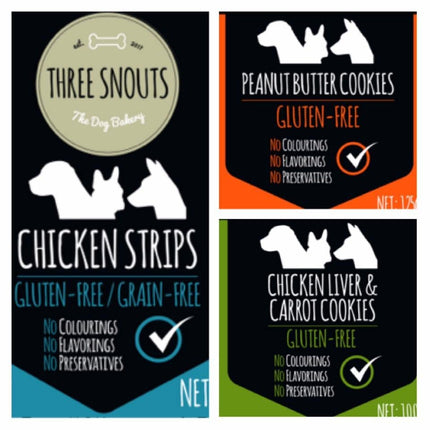Ziggy Pupps Dog Three Snouts Turkey Strip Pet Treats 75 gr