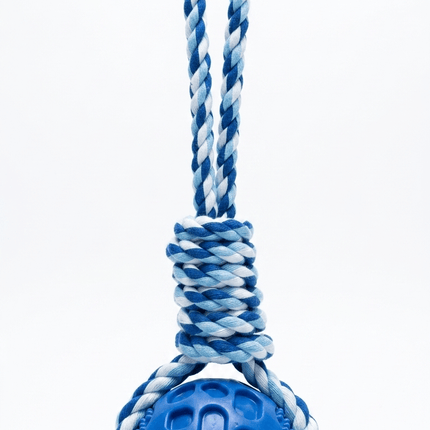 Ziggy Pupps Dog Tough Chew Rope Toy with Textured Ball for Dogs