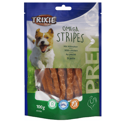 Ziggy Pupps Dog Trixie Chicken Omega Stripes Dog Treats 100 gr