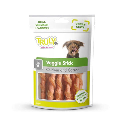 Ziggy Pupps Dog Truly Veggie Stick Treats with Chicken and Carrot for Adult Dogs 90 gr