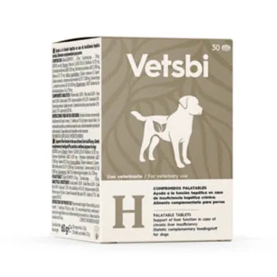 Ziggy Pupps Dog Vetsbi H Liver Support Tablets for Dogs Dietary Supplement for Chronic Liver Insufficiency 30 Tablet