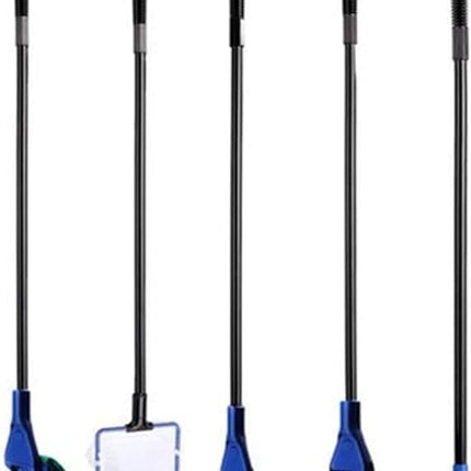 Ziggy Pupps Fish 5-in-1 Aquarium Cleaning Kit  Multi-Function Fish Tank Cleaning Tool with Net Algae Scraper and Sponge
