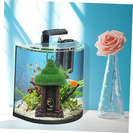 Ziggy Pupps Fish Aquarium Moss Covered Lantern Tower Ornament Decoration