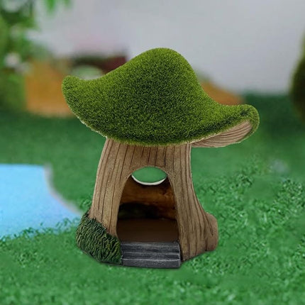 Ziggy Pupps Fish Aquarium Moss Covered Mushroom House Ornament Decoration