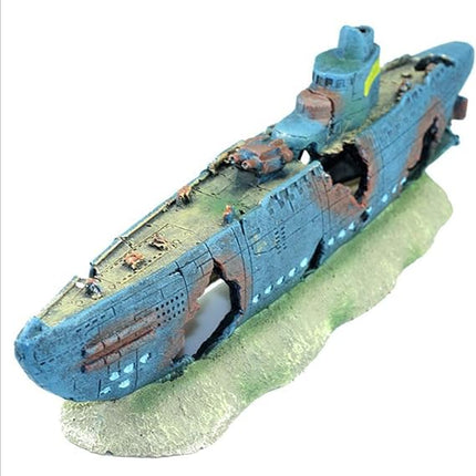 Ziggy Pupps Fish Aquarium Shipwreck Submarine Ornament Decoration