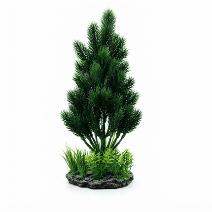 Ziggy Pupps Fish Artificial Aquarium Tree Plant Green Pine Tree Decoration for Fish Tanks