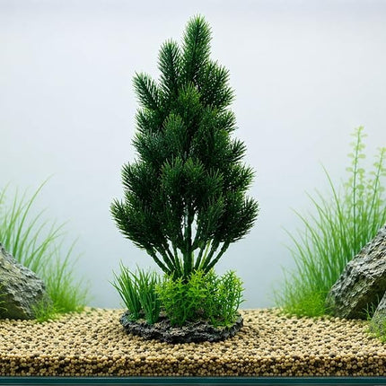 Ziggy Pupps Fish Artificial Aquarium Tree Plant Green Pine Tree Decoration for Fish Tanks