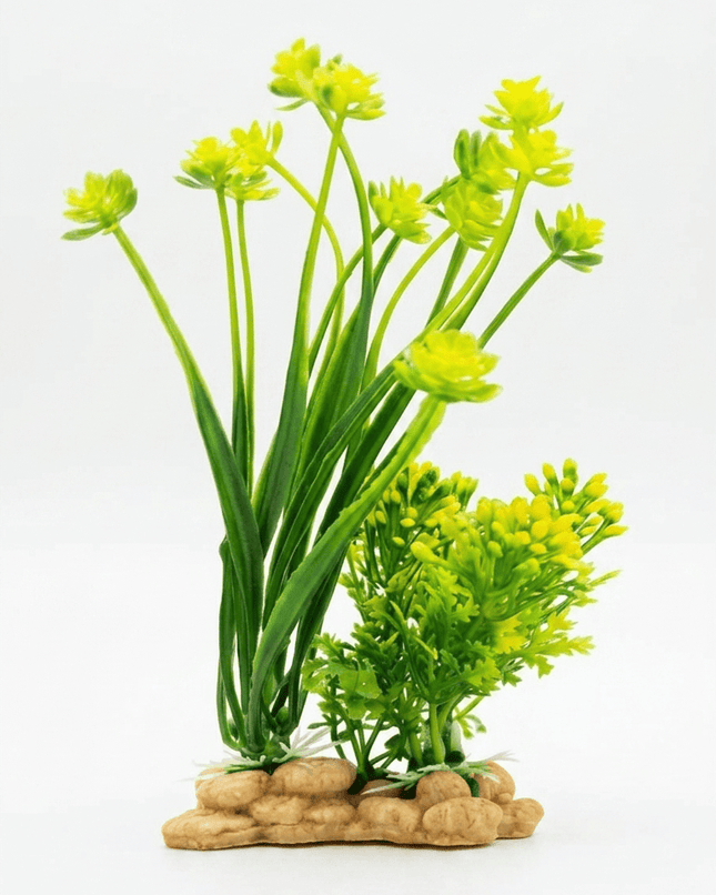 Ziggy Pupps Fish Artificial Green Plant Ornament for Fish Tank