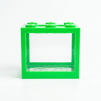 Ziggy Pupps Fish PVC Betta Fish Tank Mini Aquarium Betta Fish Accessories Building Block Decor Ornamental Aquarium Tank Pet Decoration Green