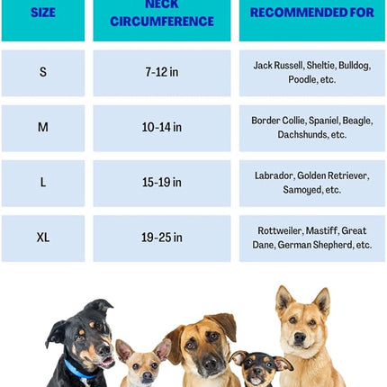 Ziggy Pupps Inflatable Protective Recovery Collar for Large Dogs And Cats Blue Soft Donut Cone