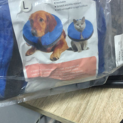 Ziggy Pupps Inflatable Protective Recovery Collar for Large Dogs And Cats Blue Soft Donut Cone