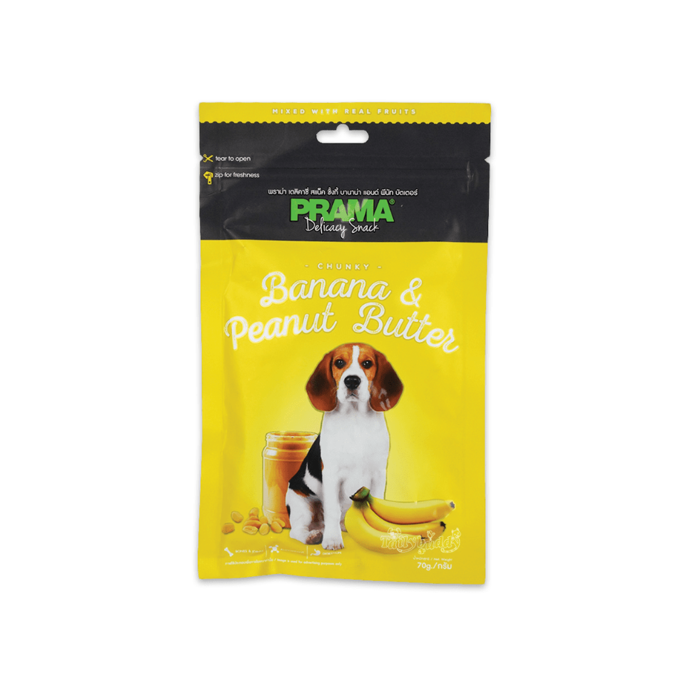 Prama Dog With Snack Chunky Banana &amp;amp; Peanut Butter 70g