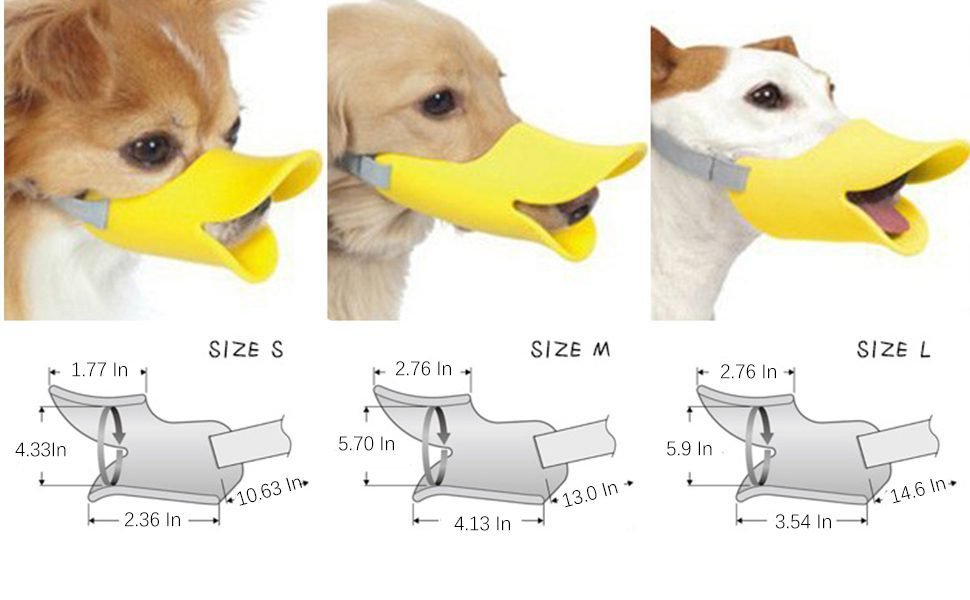 Dog Mask  Duck Face  Yellow  Large