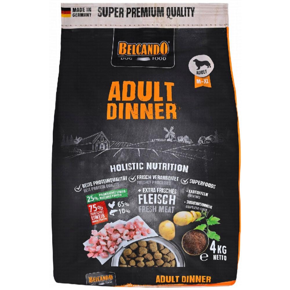 Belcando Adult dinner Dog Dry Food ( M-XL) 4 kg