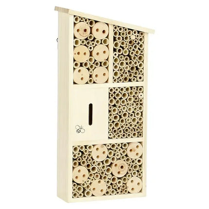 ZooFari bee Zoofari Bee and Insect Hotel Wooden Nesting and Hibernation Box for Garden Insects 21,5 x 9 x 44,5 cm