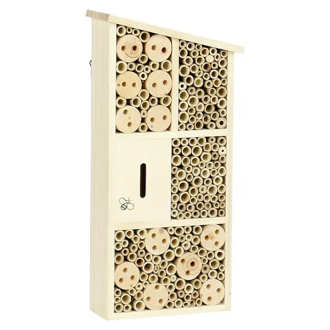 ZooFari bee Zoofari Bee and Insect Hotel Wooden Nesting and Hibernation Box for Garden Insects 21,5 x 9 x 44,5 cm