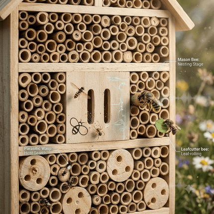 ZooFari bee Zoofari Wooden Bee And Insect Hotel House With Hanging Cord