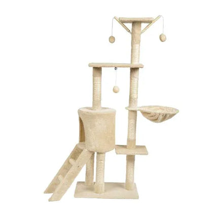 ZooFari Cat Zoofari Cat Activity Tower 5-Level Scratching Post with 50x50cm Base