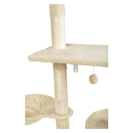 ZooFari Cat Zoofari Cat Activity Tower 5-Level Scratching Post with 50x50cm Base