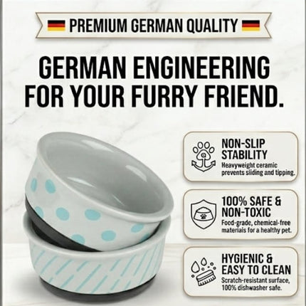 ZooFari Dog and cat Zoofari ceramic bowl with rubber bottom
