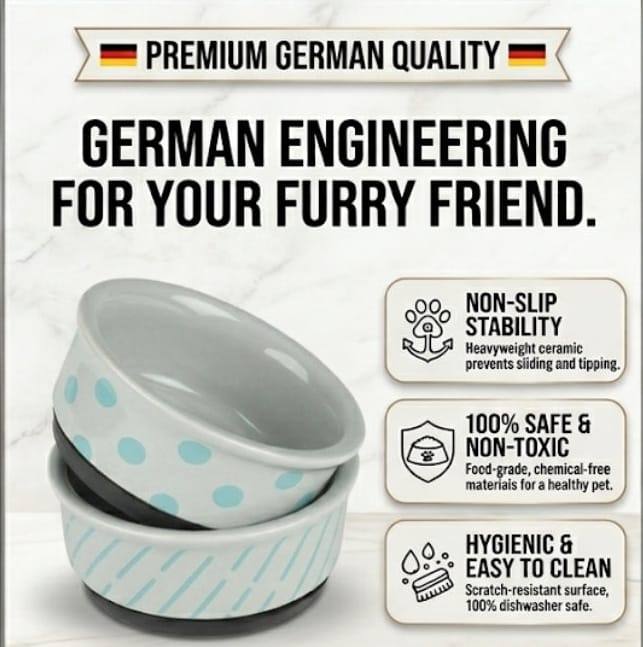ZooFari Dog and cat Zoofari ceramic bowl with rubber bottom