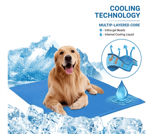 ZooFari Dog and cat Zoofari Cooling Mat for Dogs and Cats  Waterproof Cooling Bed 50×90 cm
