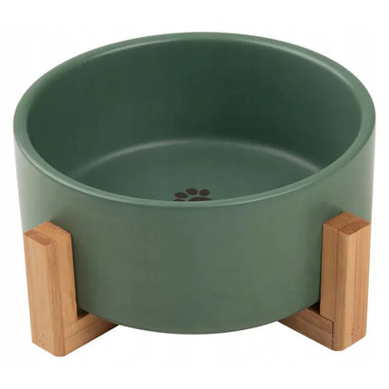 ZooFari Dog and cat Zoofari Dog Bowl With Bamboo Stand