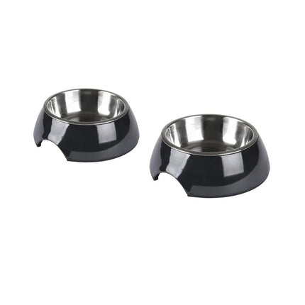 ZooFari Dog and cat Zoofari food or water bowl blue 2 approx 160 ml black