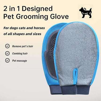 ZooFari Dog and cat Zoofari Pet Grooming Glove for Dogs And Cats Gentle Deshedding Brush