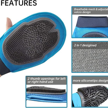 ZooFari Dog and cat Zoofari Pet Grooming Glove for Dogs And Cats Gentle Deshedding Brush