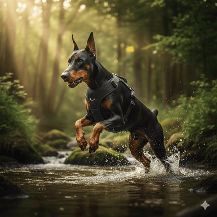 ZooFari Dog Zoofari Dog Harness Soft Harness M black approx 45- 47 cm
