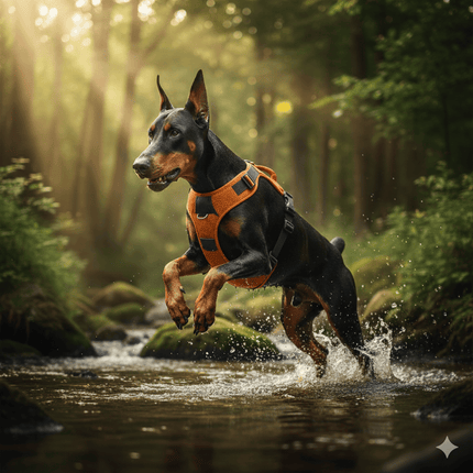 ZooFari Dog Zoofari Dog Harness Soft Harness M Orange approx 36- 54.4 cm