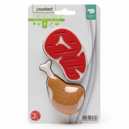 ZooFari Dog Zoofari Flavored Chew Toy Beef and Chicken