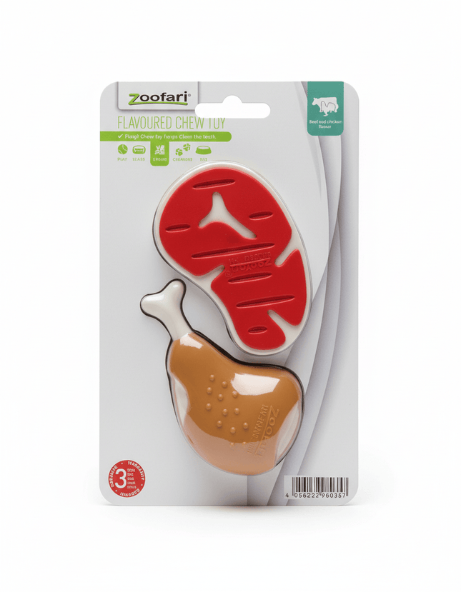 ZooFari Dog Zoofari Flavored Chew Toy Beef and Chicken