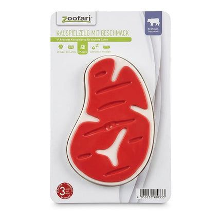 ZooFari Dog Zoofari Flavored Dog Chew Toy Durable Beef Scented Steak Toy for Dental Care