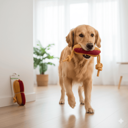ZooFari Dog Zoofari Hot Dog Squeaky Toy
